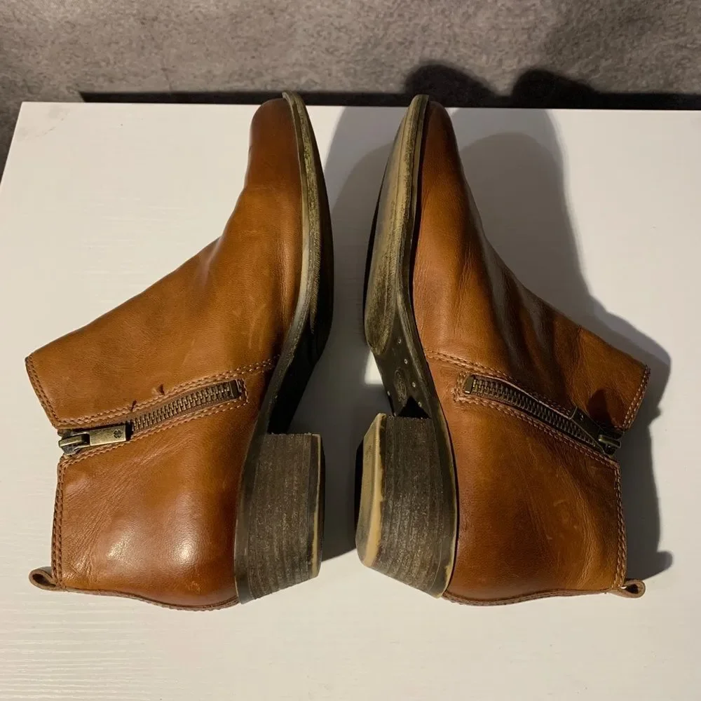 Lucky Brand Basel Booties Toffee Leather Women’s Size 7.5M - Picture 6 of 8